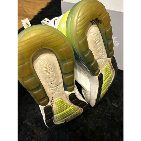 NIKE air max 270 White Lime Blast Photo Blue lace up shoes sneakers mens 12 main image 6